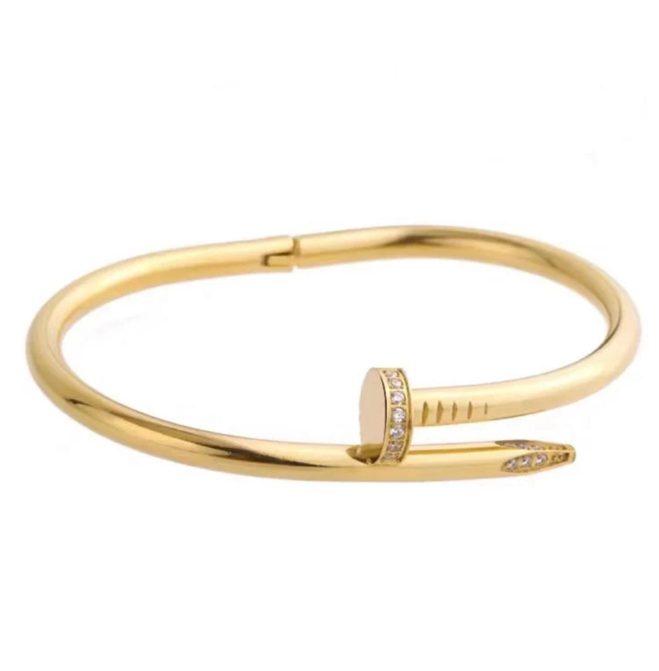 18k Gold Plated Initial Bangle | Stainless Steel