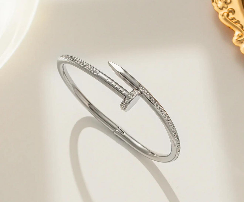 18k Gold Plated Initial Bangle | Stainless Steel